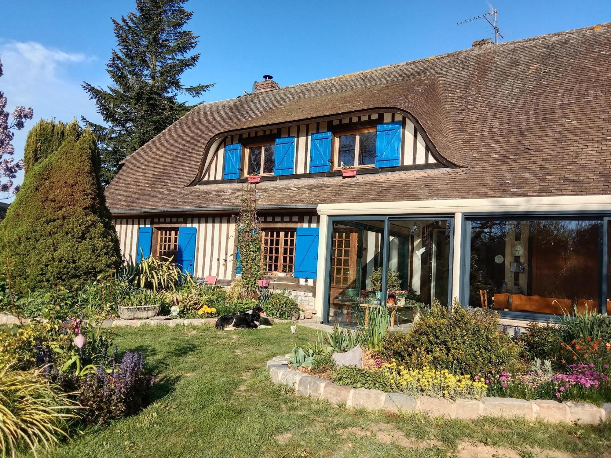 Chez Catherine - Chaumiere Normande Theuville-aux-Maillots Eksteriør bilde